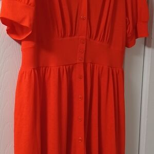 LuLaRoe Reddish Orange Midi Dress